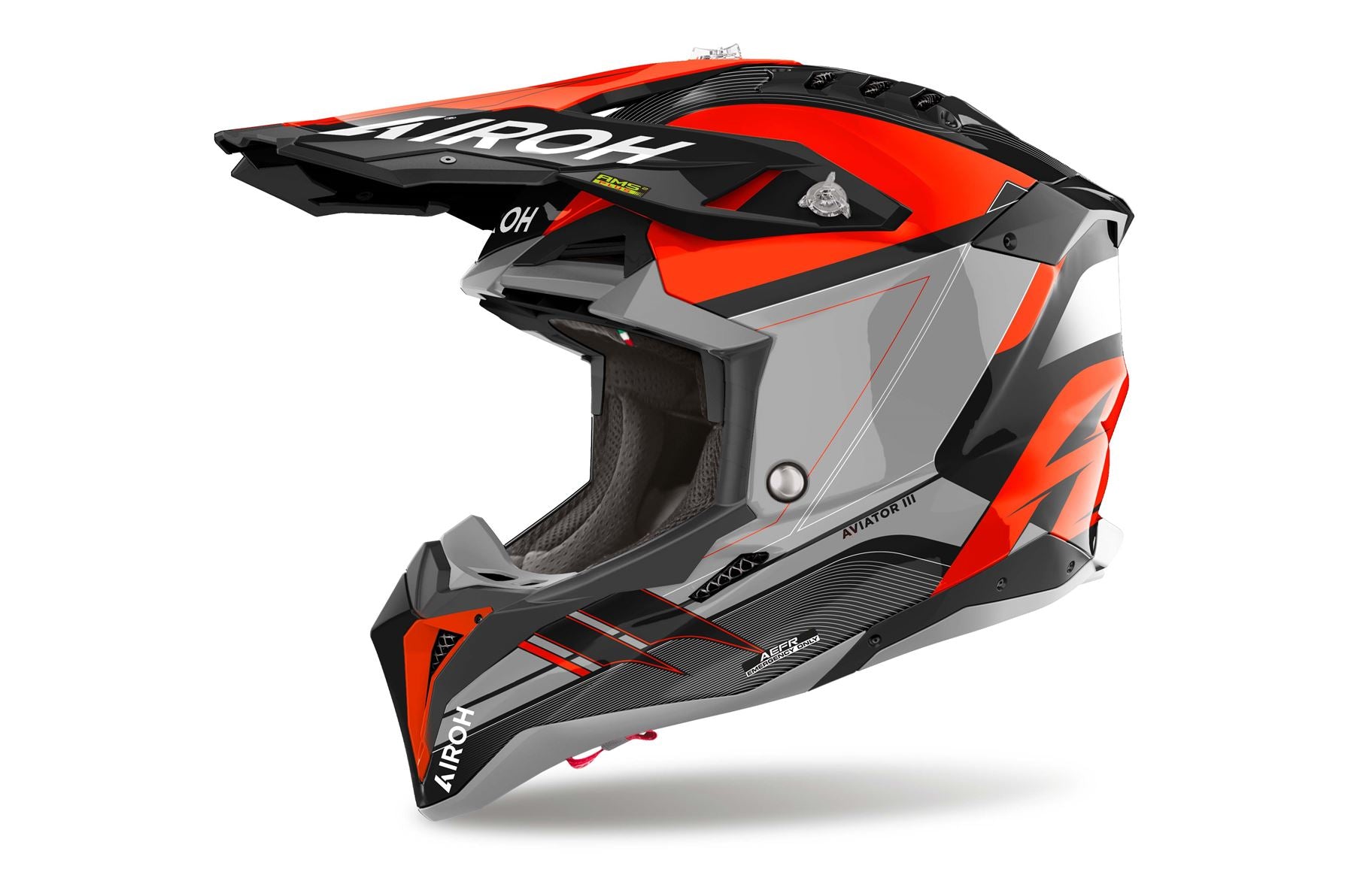 Airoh Helmet 2024 Aviator 3 Saber Orange Gloss HPC Carbon
